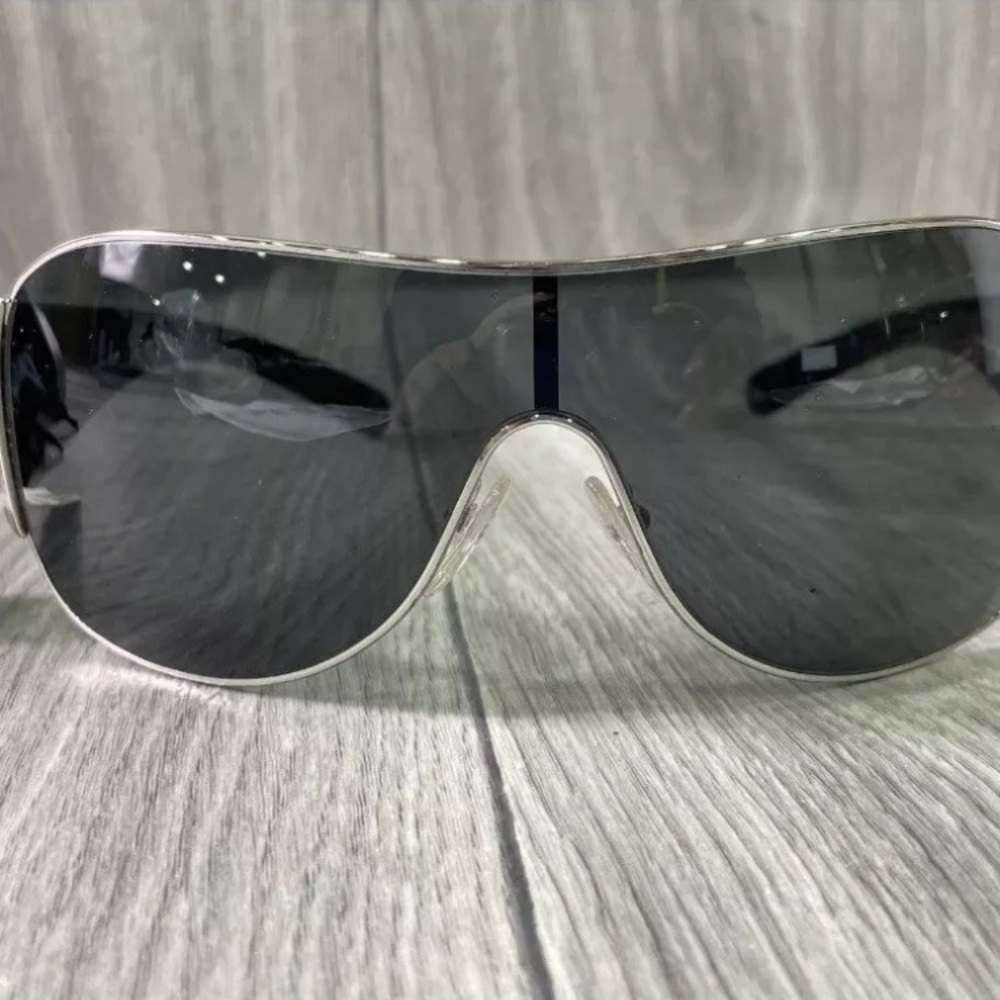 Authentic Prada Black Wrap Sunglasses with Case and Certificate of Authenticity - Picture 3 of 9